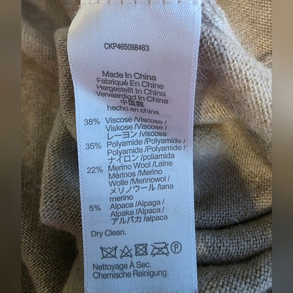 Madewell Taupe Mock Turtleneck Sweater Size Medium - Picture 4 of 5